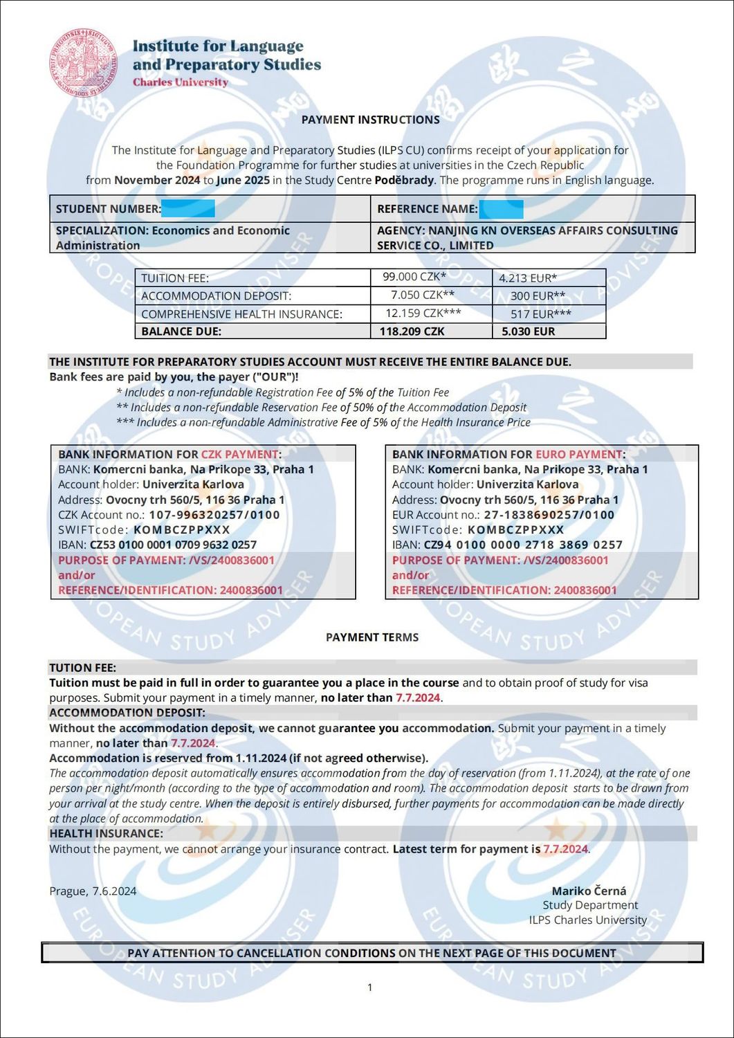 捷克布拉格查理大学成功案例- 留欧之星
